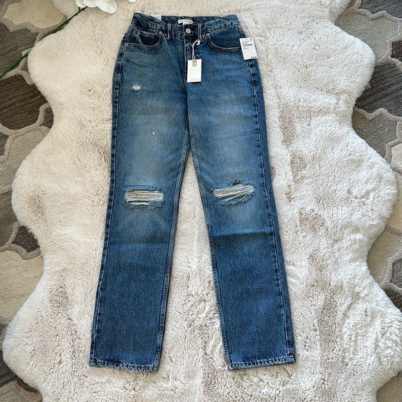 Good American Good 90’s Icon Jeans Indigo Size 2/26 - Picture 2 of 12